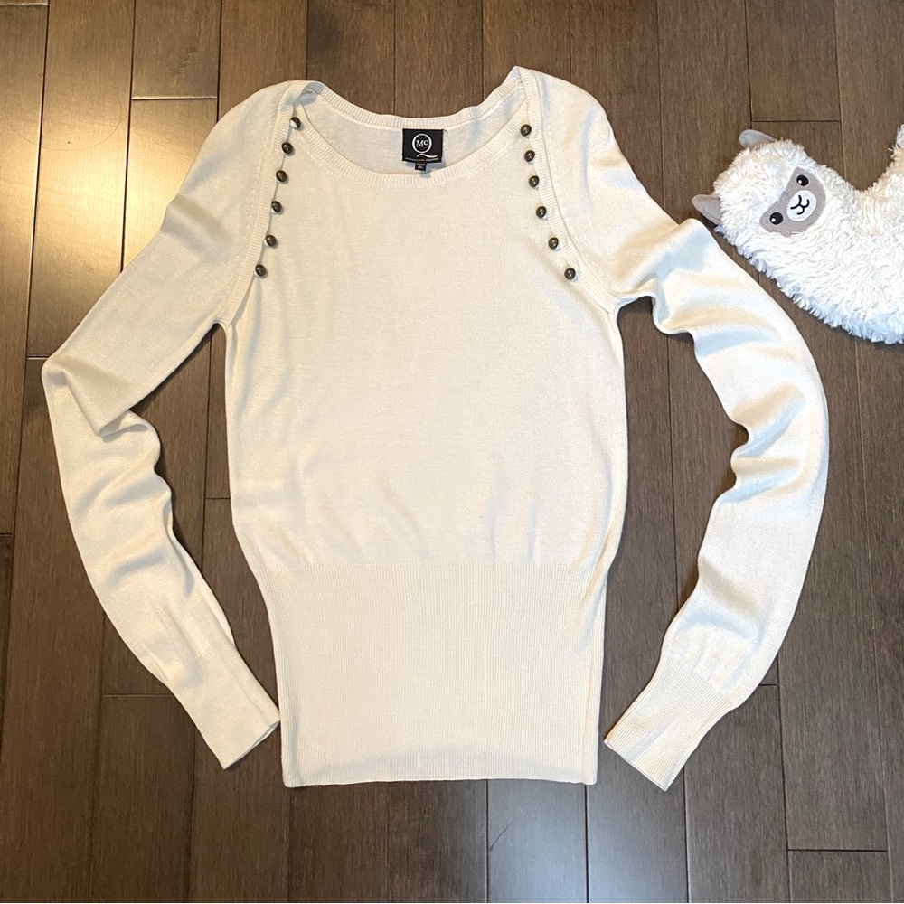 MCQ McQueen fine cashmere blend knit sweater with buttons S